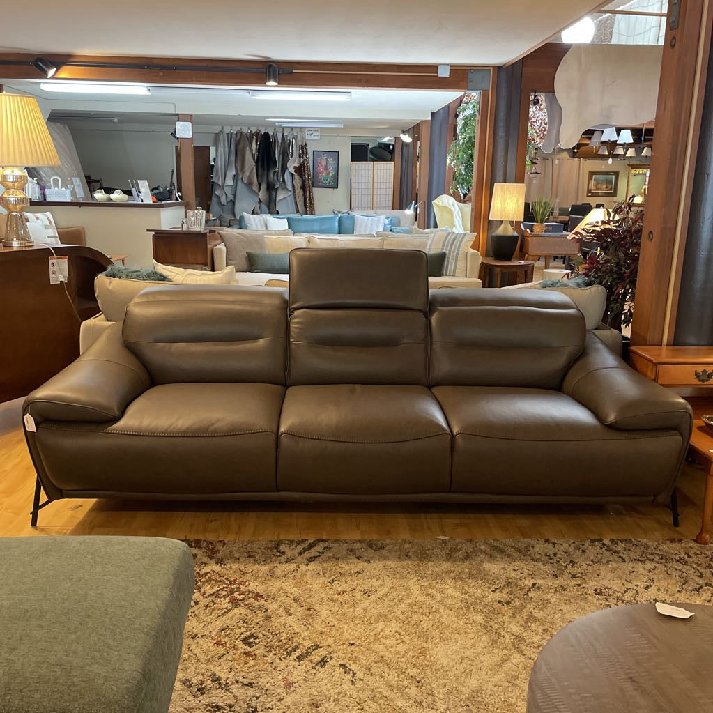 Dark Grey Mod Leather Sofa U SOFAS