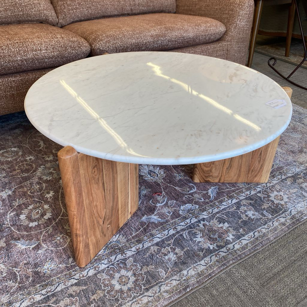 Marble Top Round Coffee Table