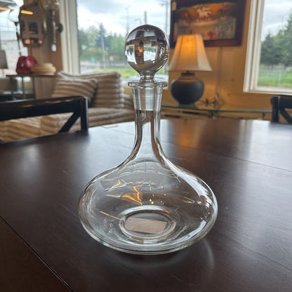 Etched Ship Decanter w/Stopper SMALLS