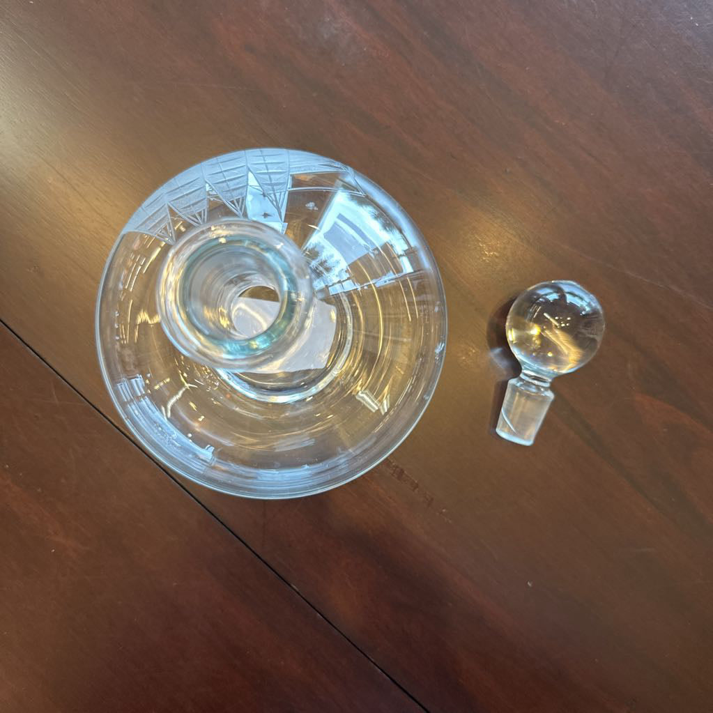 Etched Ship Decanter w/Stopper SMALLS