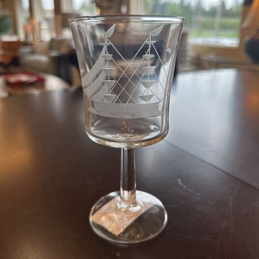 Etched Ship Glass SMALLS