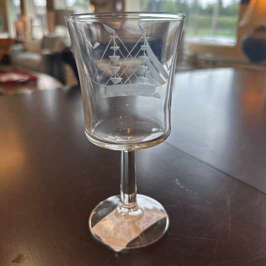 Etched Ship Glass SMALLS
