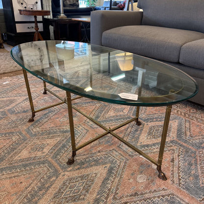 Brass Hoofed Coffee Table