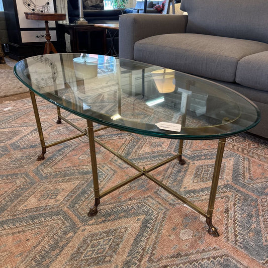 Brass Hoofed Coffee Table