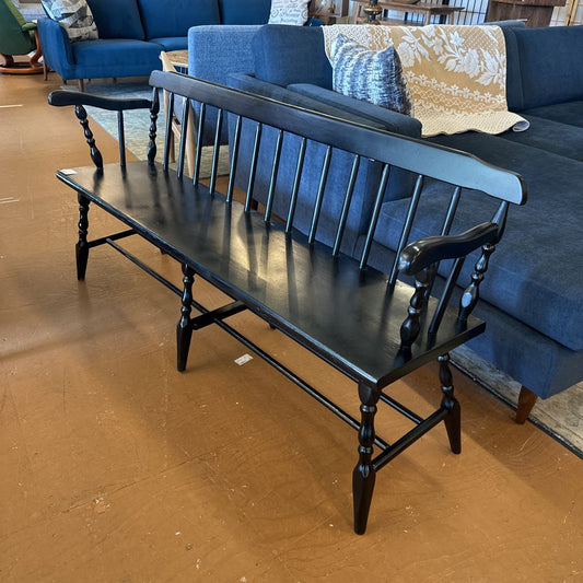 Black Spindle Back Bench