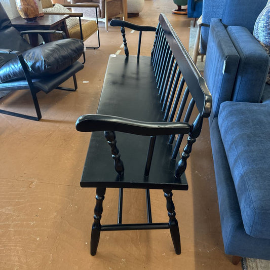 Black Spindle Back Bench