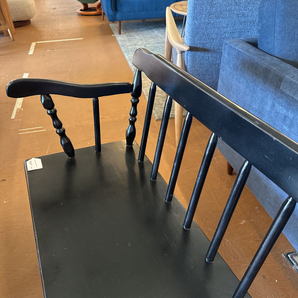 Black Spindle Back Bench C ACCENT BENCHES
