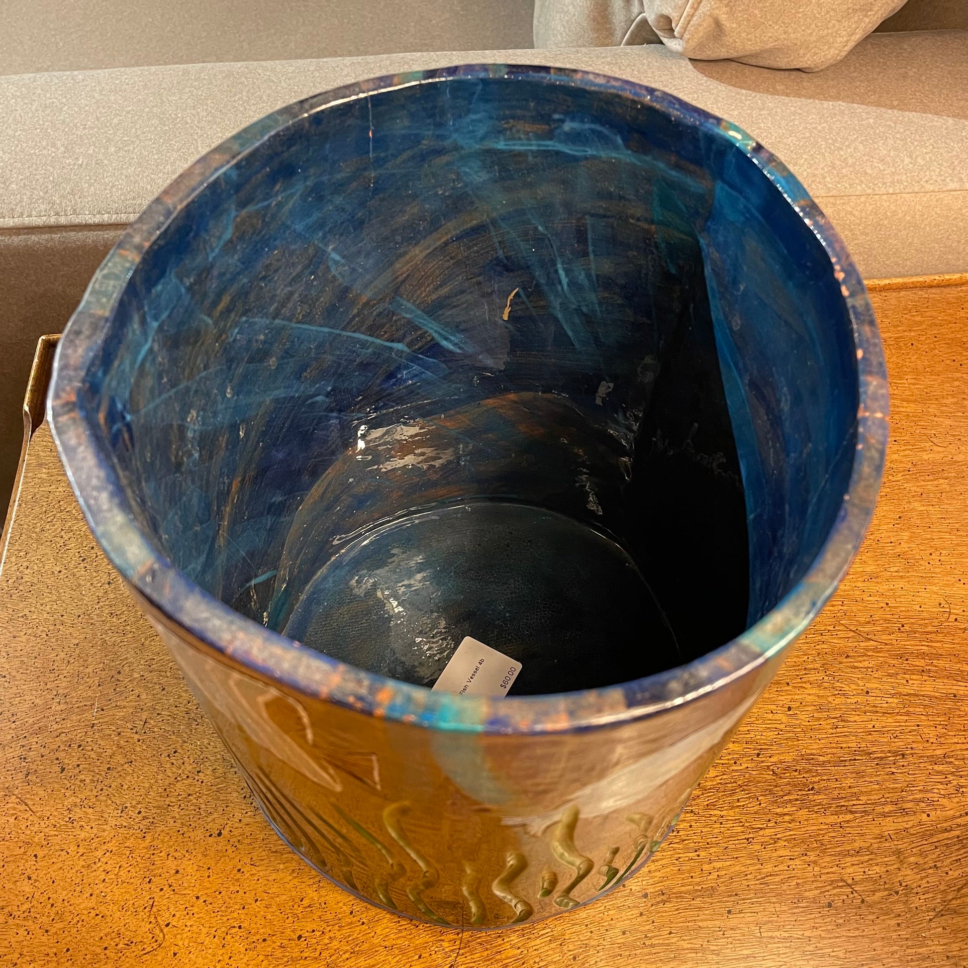 Pottery Tropical Fish Vessel UNIQUE FINDS