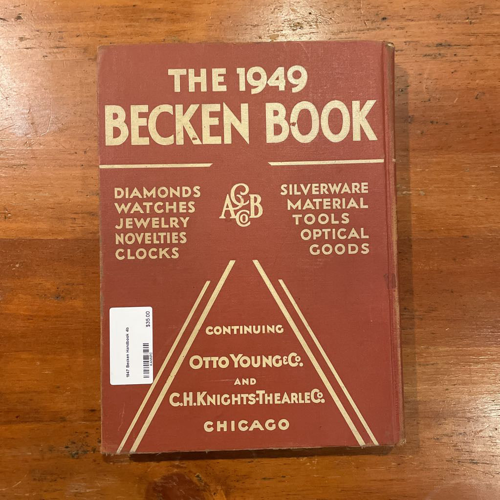 1947 Becken Handbook UNIQUE FINDS