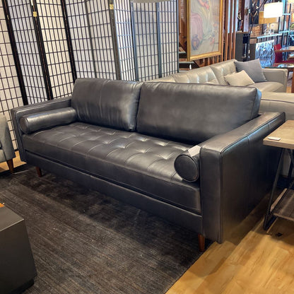 Malmo Cobalt Leather Sofa U SOFAS