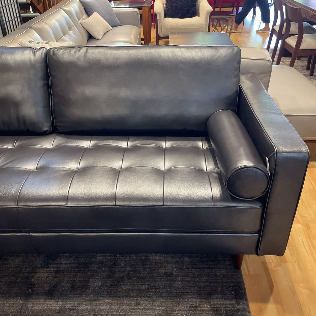 Malmo Cobalt Leather Sofa U SOFAS