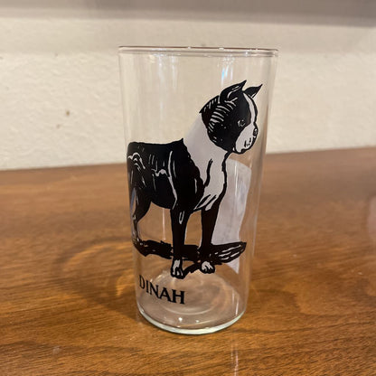 SET OF 10 Doggies with Names Glass Set UNIQUE FINDS