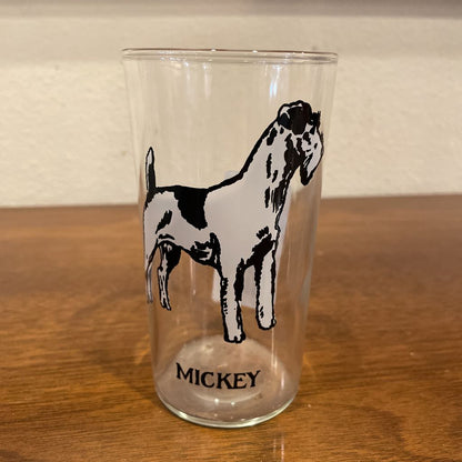 SET OF 10 Doggies with Names Glass Set UNIQUE FINDS