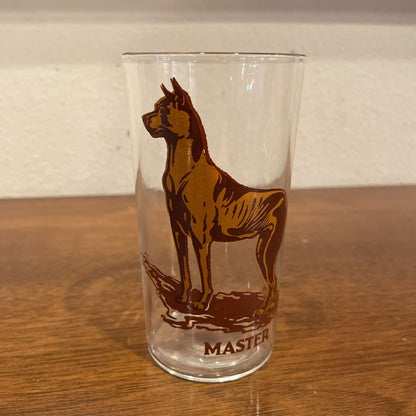 SET OF 10 Doggies with Names Glass Set UNIQUE FINDS