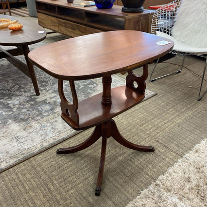 Vintage Cabrio Clawfoot Two Tier Side Table