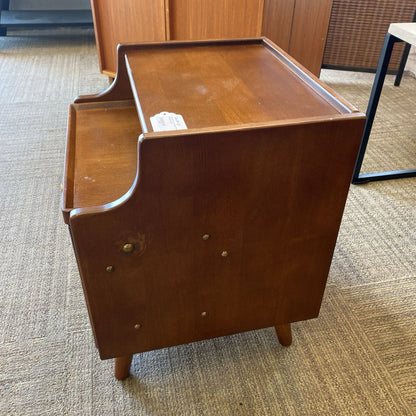 Curved Two Tier Two Drawer Nightstand