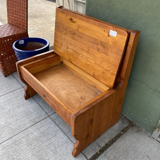 Black Trim Raised Panel Storage Bench