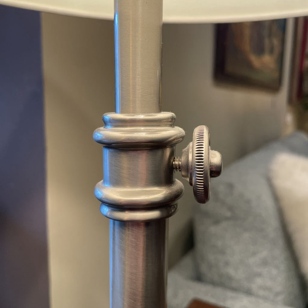 Silver Base Adjustable Height Table Lamp LAMPS
