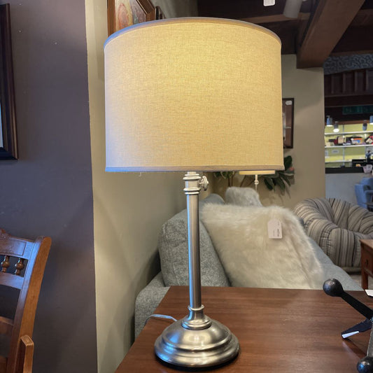 Silver Base Adjustable Height Table Lamp LAMPS
