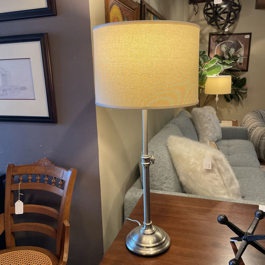 Silver Base Adjustable Height Table Lamp LAMPS