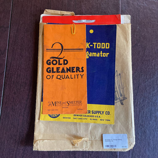 Envelope of Vintage Mining Ephemera UNIQUE FINDS