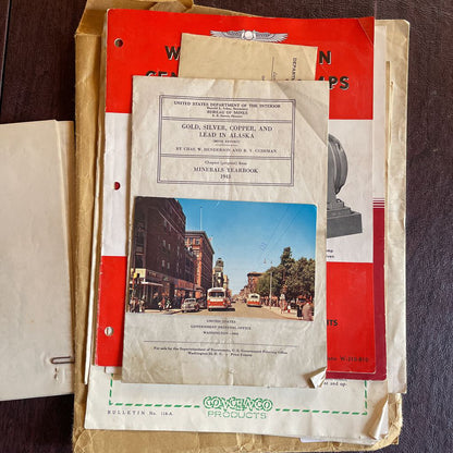 Envelope of Vintage Mining Ephemera UNIQUE FINDS