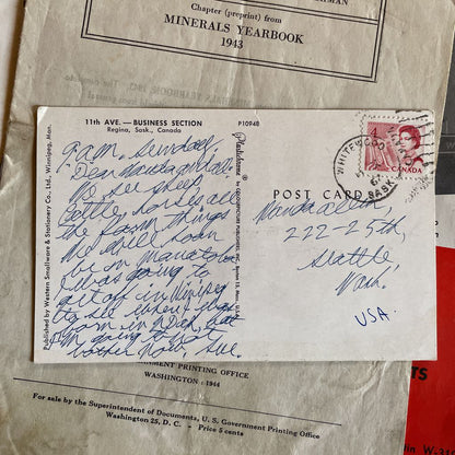 Envelope of Vintage Mining Ephemera UNIQUE FINDS