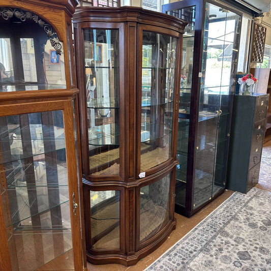 Vintage Lit Curio Cabinet