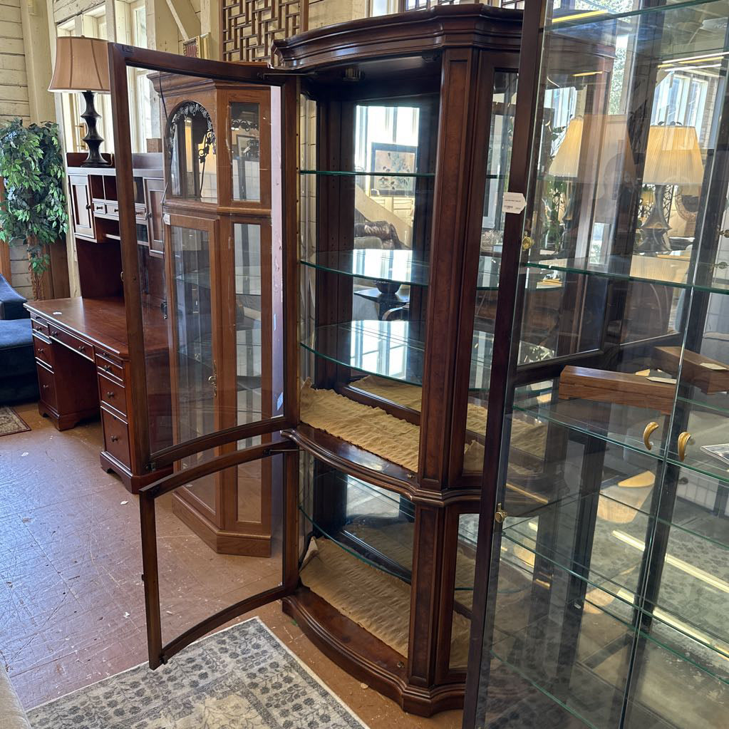 Vintage Lit Curio Cabinet