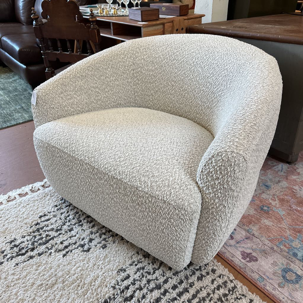 Palena Beige Swivel Arm Chair