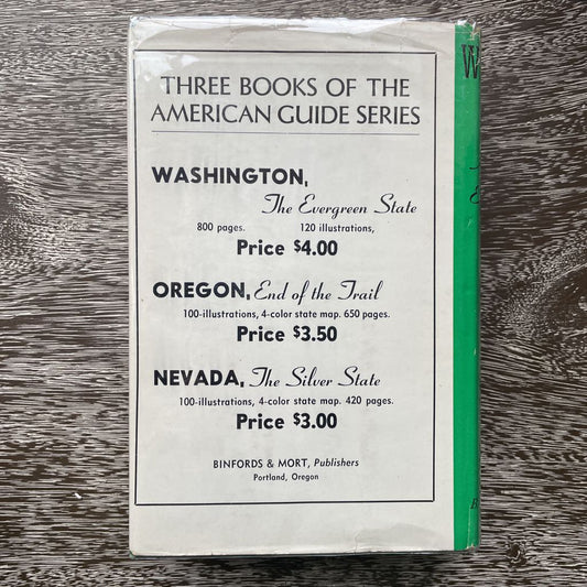 American Guide Series Washington 1950 Edition With Dust Jacket UNIQUE FINDS