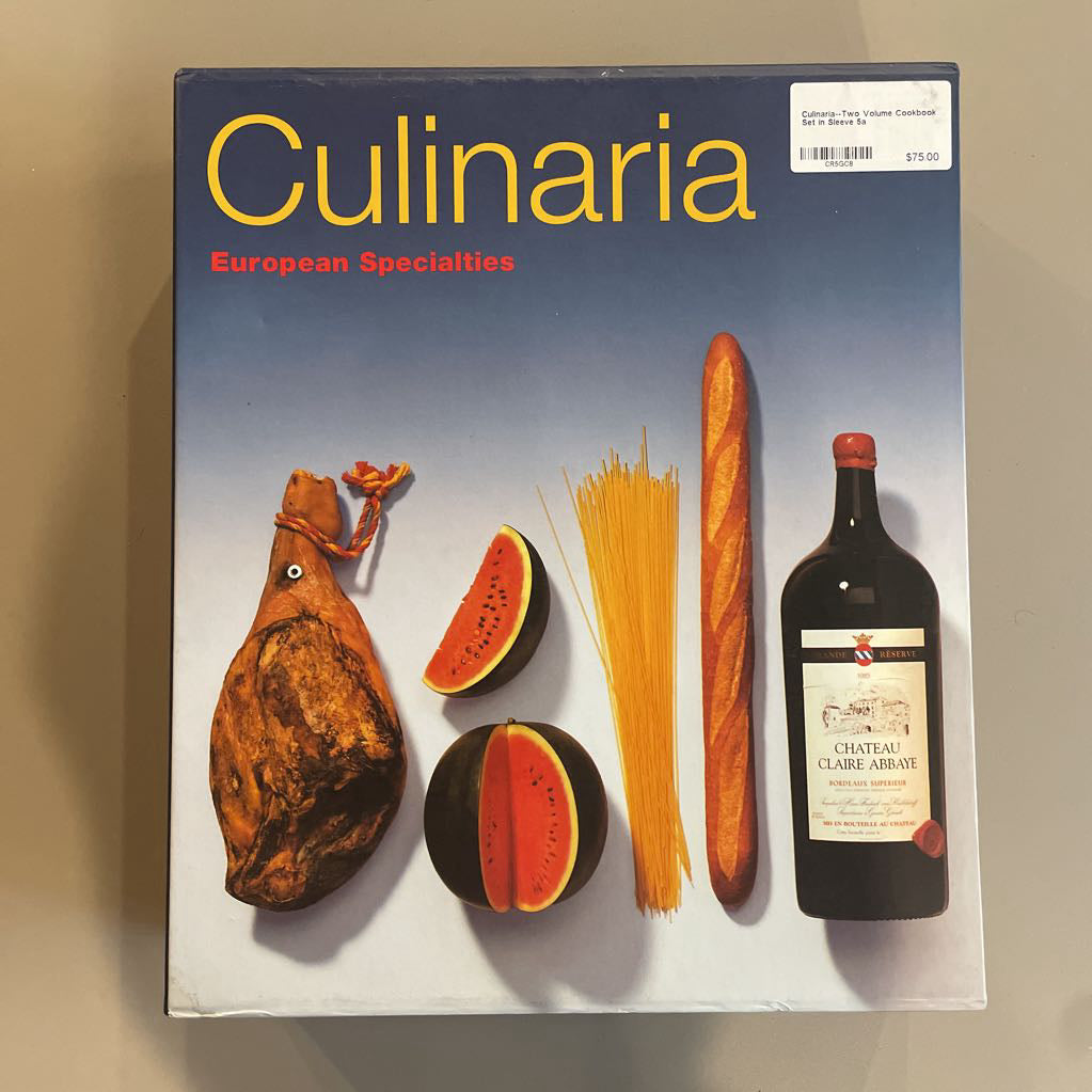 Culinaria--Two Volume Cookbook Set in Sleeve UNIQUE FINDS