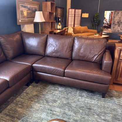 XL Raf Chocolate Leather Sectional