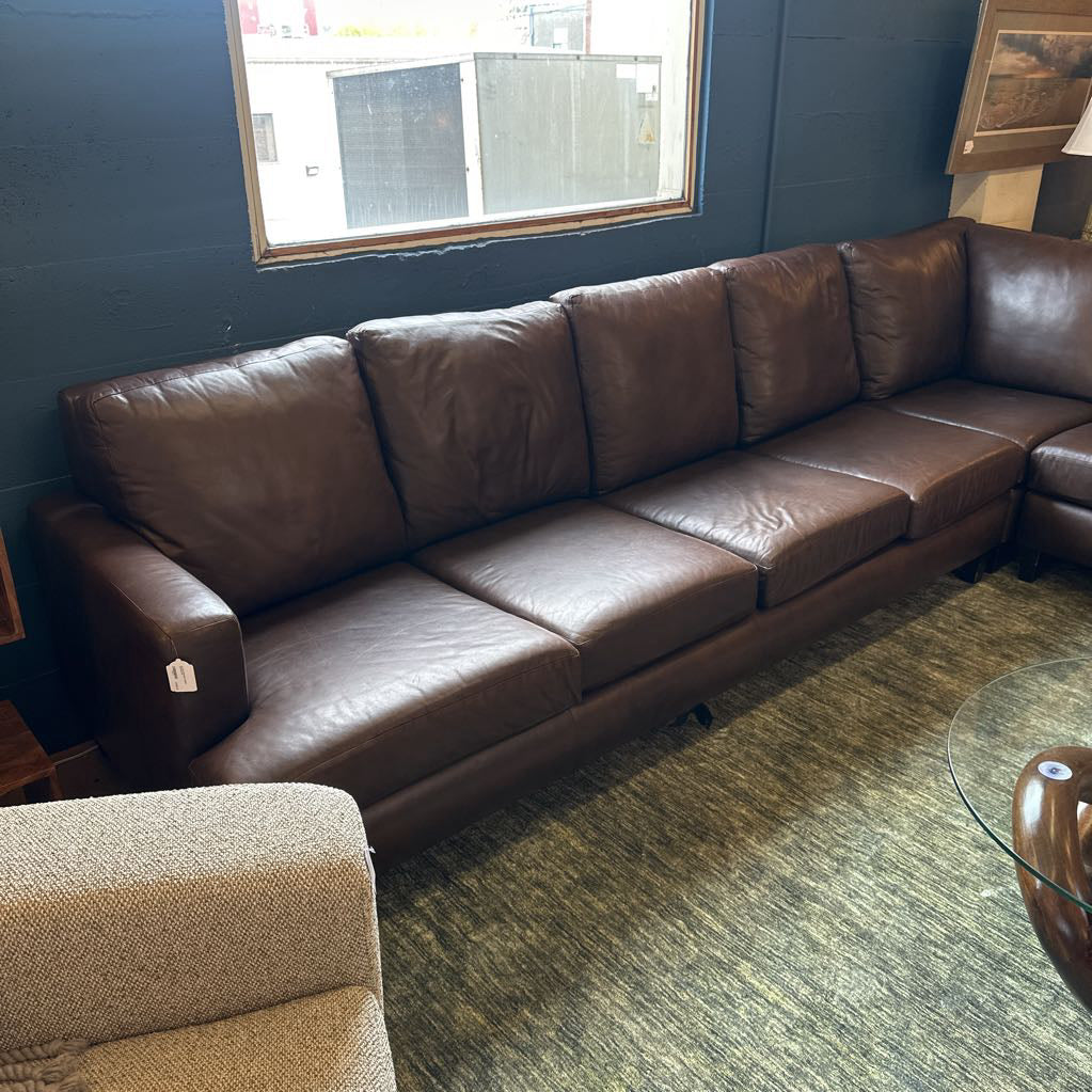XL Raf Chocolate Leather Sectional