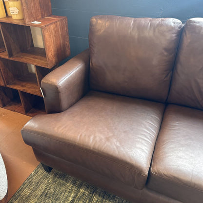 XL Raf Chocolate Leather Sectional
