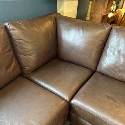 XL Raf Chocolate Leather Sectional
