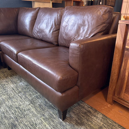 XL Raf Chocolate Leather Sectional