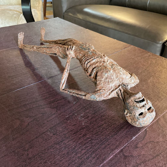 Hand-Crafted Brutalist Tragic Figure/SE Asia