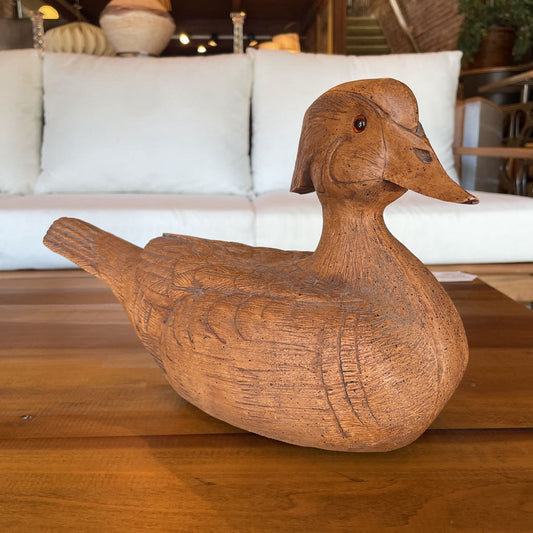 Hand-Carved Wood Merganser Decoy UNIQUE FINDS