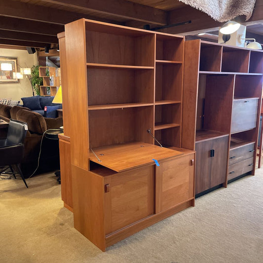 Moebler 2 Piece Wall Unit w/Drop Down Bar