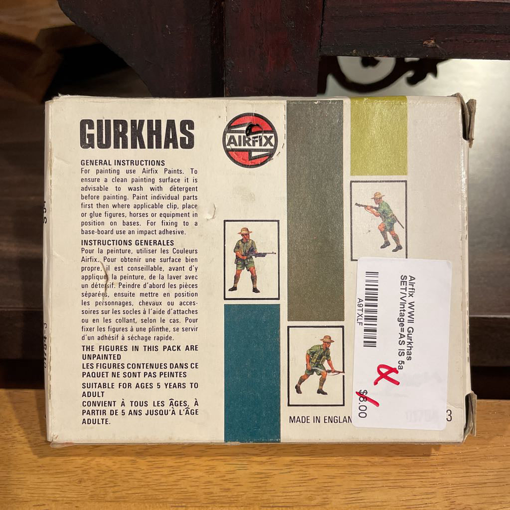 Airfix WWII Gurkhas SET/Vintage=AS IS