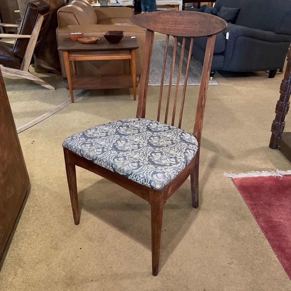 Vintage Slat Back Paisley Seat Dining Chair C DINING CHAIRS