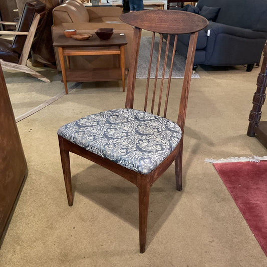 Vintage Slat Back Paisley Seat Dining Chair C DINING CHAIRS