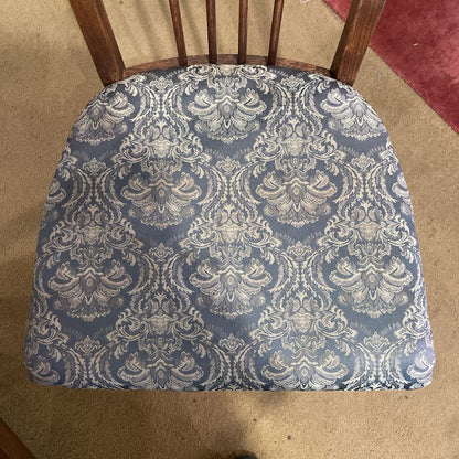 Vintage Slat Back Paisley Seat Dining Chair C DINING CHAIRS