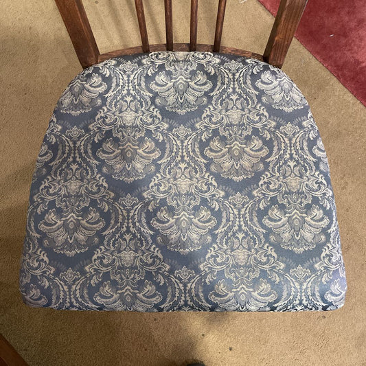 Vintage Slat Back Paisley Seat Dining Chair C DINING CHAIRS
