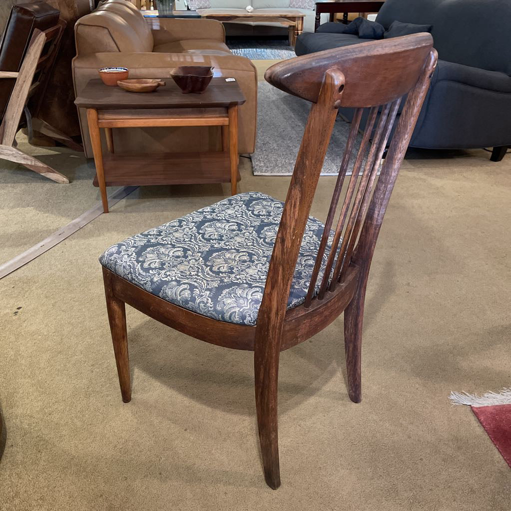 Vintage Slat Back Paisley Seat Dining Chair C DINING CHAIRS