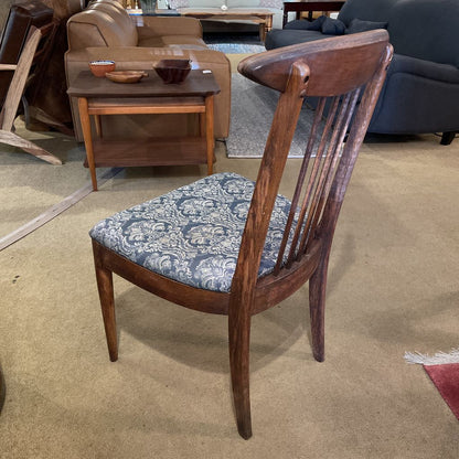Vintage Slat Back Paisley Seat Dining Chair C DINING CHAIRS
