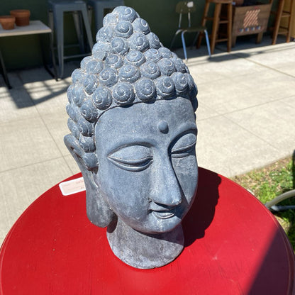 Faux Stone Garden Buddha Head OUTDOOR