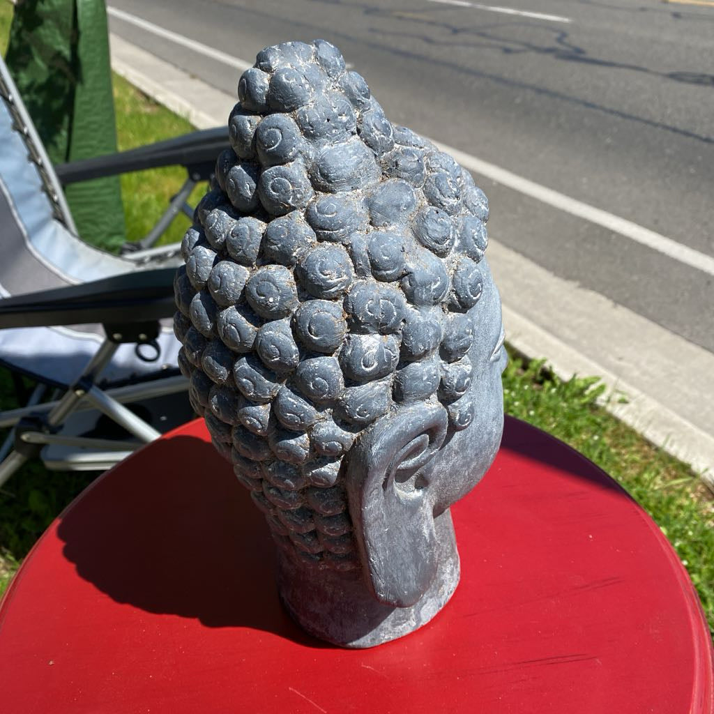 Faux Stone Garden Buddha Head OUTDOOR