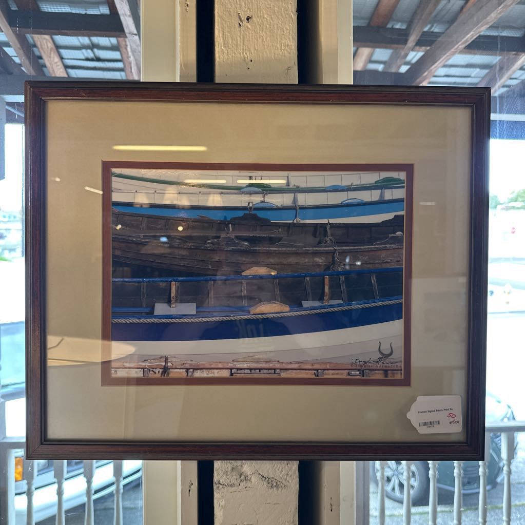 Framed Signed Boats Print